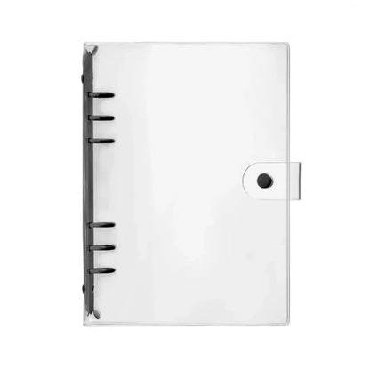 Classeur Transparent A6 à 6 Anneaux en PVC Noir