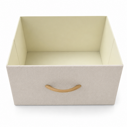 Commode Chambre 4 Tiroirs Vert Sauge, Chevet XXL Bois Naturel ouvert