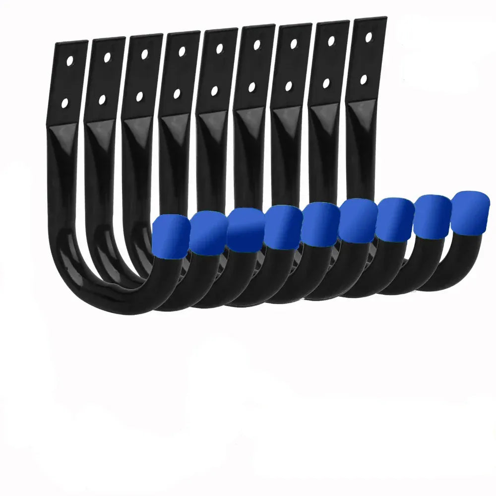 Crochets Mural Ultra-Résistants – Rangement Garage et Atelier Bleu 10 Pièces