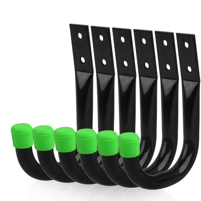 Crochets Mural Ultra-Résistants – Rangement Garage et Atelier Vert 6 Pièces