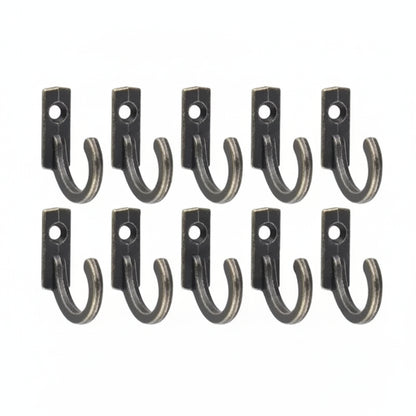 Crochets Muraux Vintage en Fer – Lot de 10, Fixation Pratique Maison & Déco