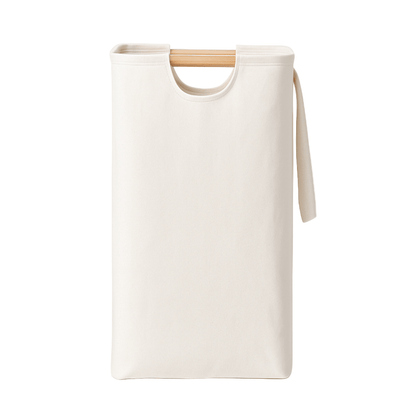 Grand panier à linge beige