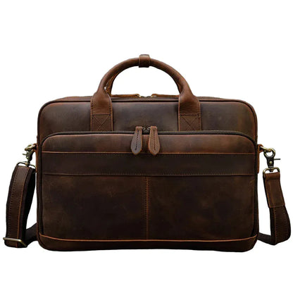 Porte-Documents Rétro en Cuir Véritable