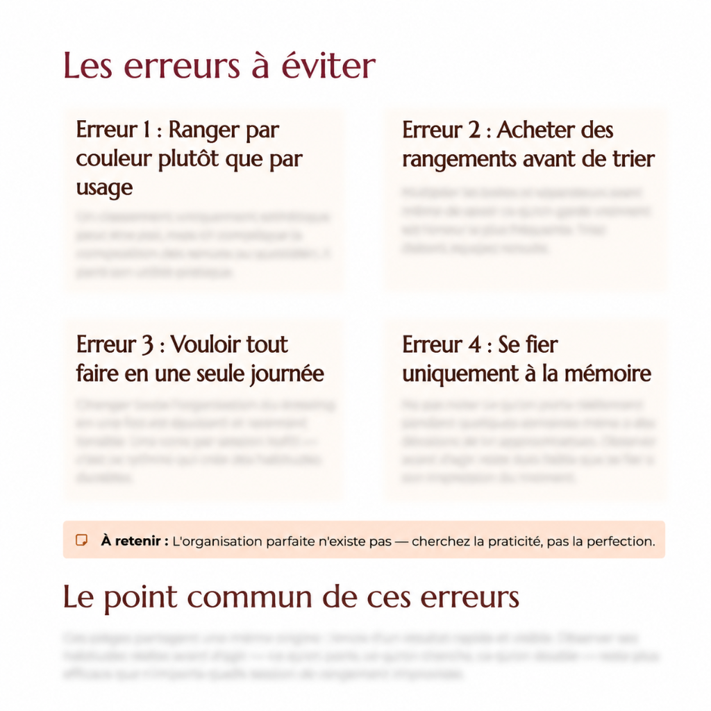 Organiser son Dressing sans tout vider
