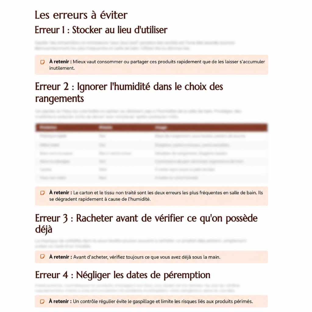 Organiser sa Salle de Bain, une zone à la fois