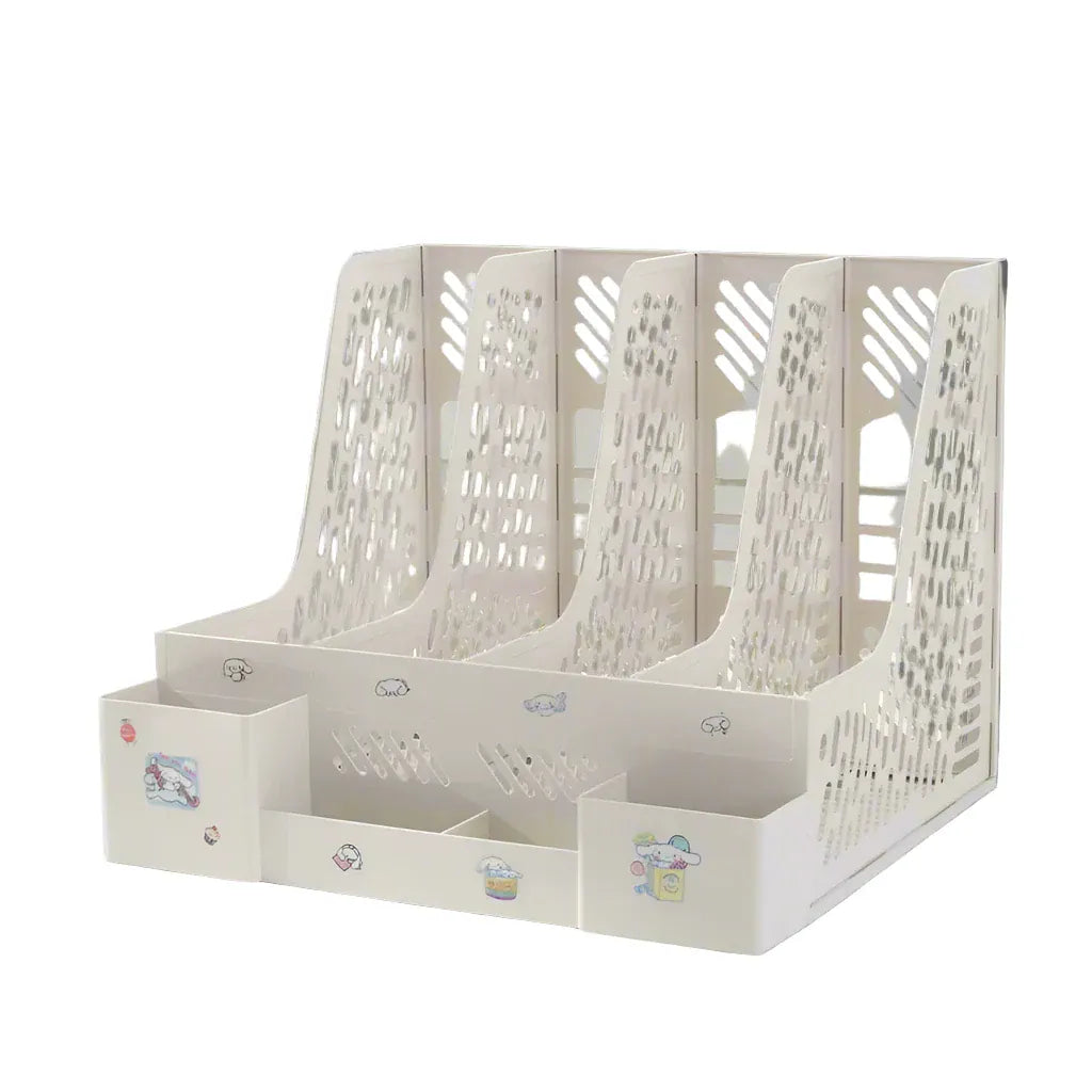 Organisateur de Bureau 4 Colonnes - Solution de Rangement Multicolore Beige