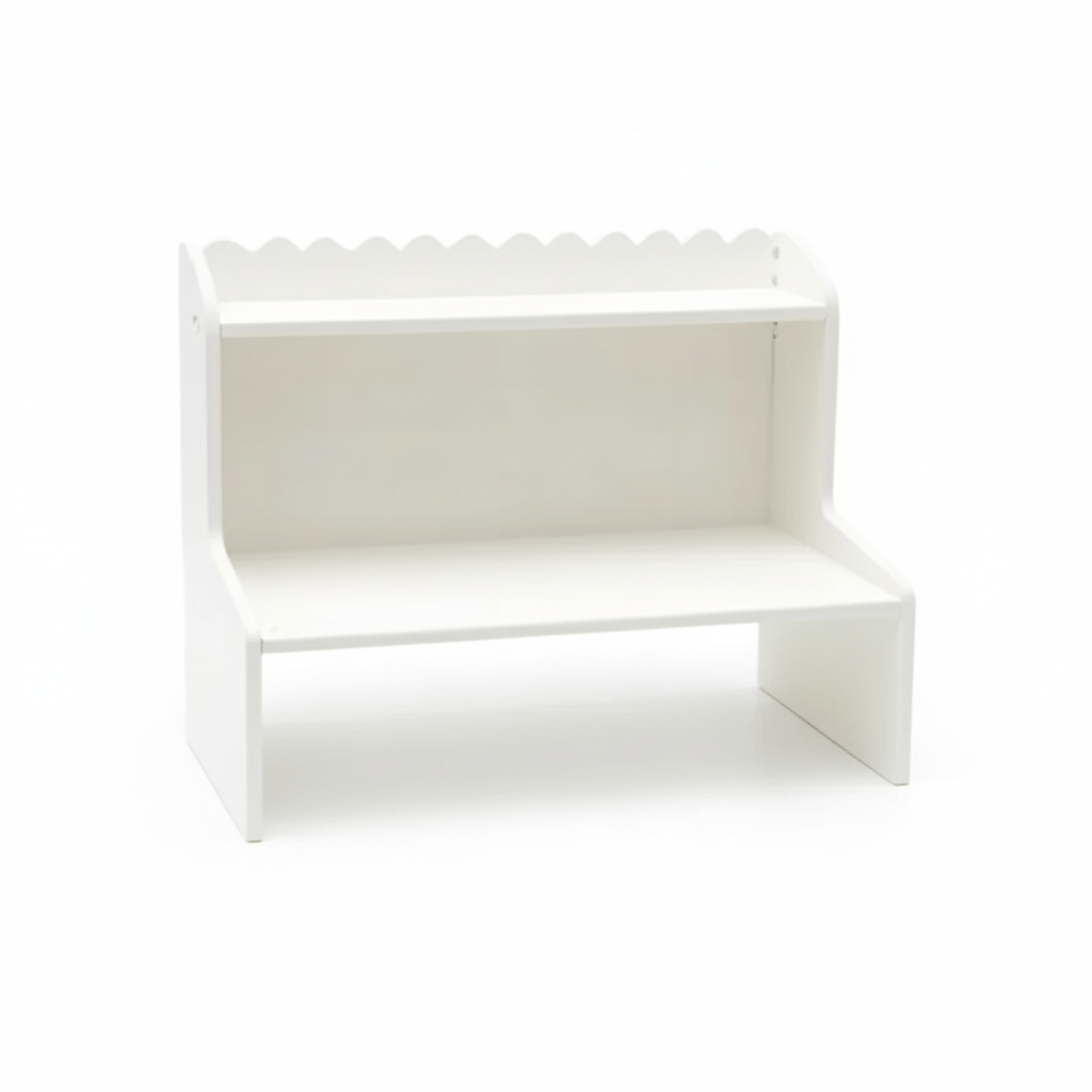 Organisateur de Bureau à Deux Niveaux en Bois Naturel - Solution de Rangement pour Maison et Bureau