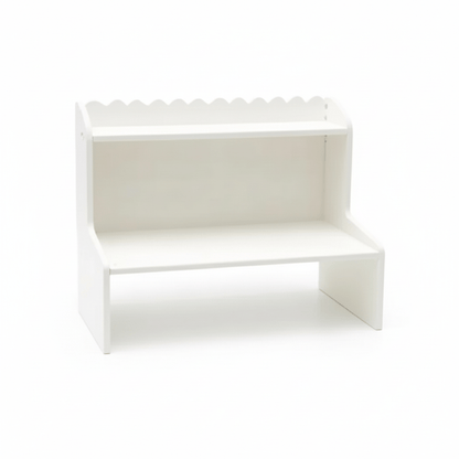 Organisateur de Bureau à Deux Niveaux en Bois Naturel - Solution de Rangement pour Maison et Bureau