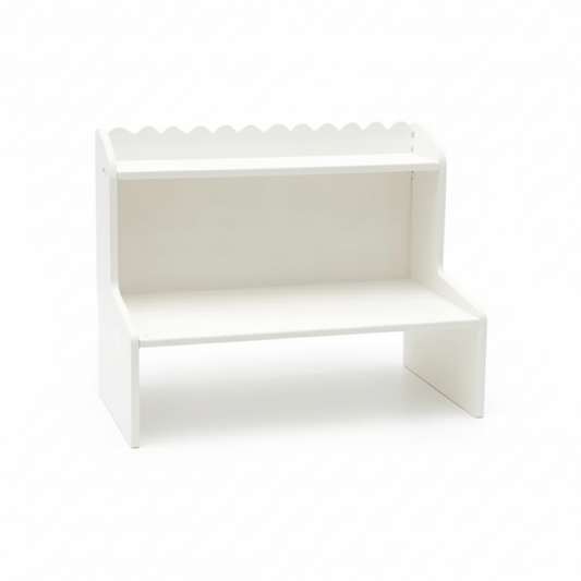 Organisateur de Bureau à Deux Niveaux en Bois Naturel - Solution de Rangement pour Maison et Bureau