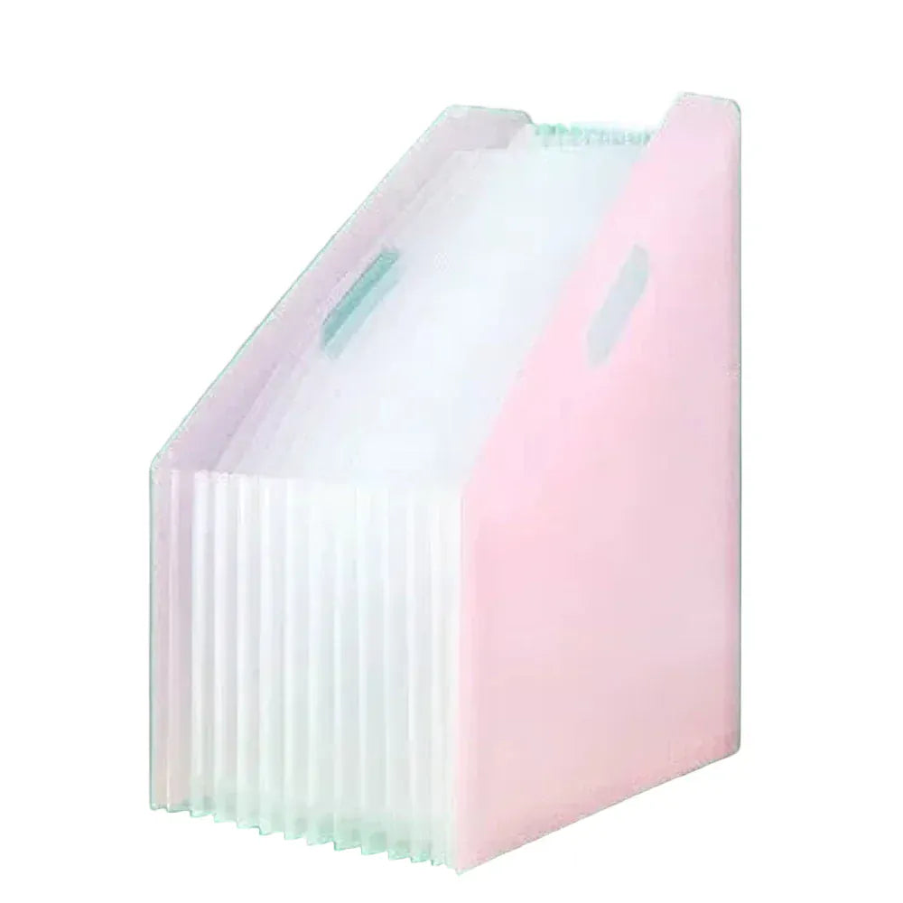 Organisateur de Bureau Multi-Niveaux en Plastique Rose Modèle A