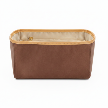 Organisateur de Sac Cuir Brun Imperméable Multi-Compartiment 33 x 16 x 16 cm.