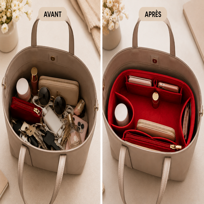 Organisateur de Sac en Feutrine 7 Poches – Rangement Sac avant et après