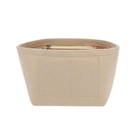 Organisateur de Sac en Feutrine – Multi-Poches, Compatible Tous Types de Sacs beige