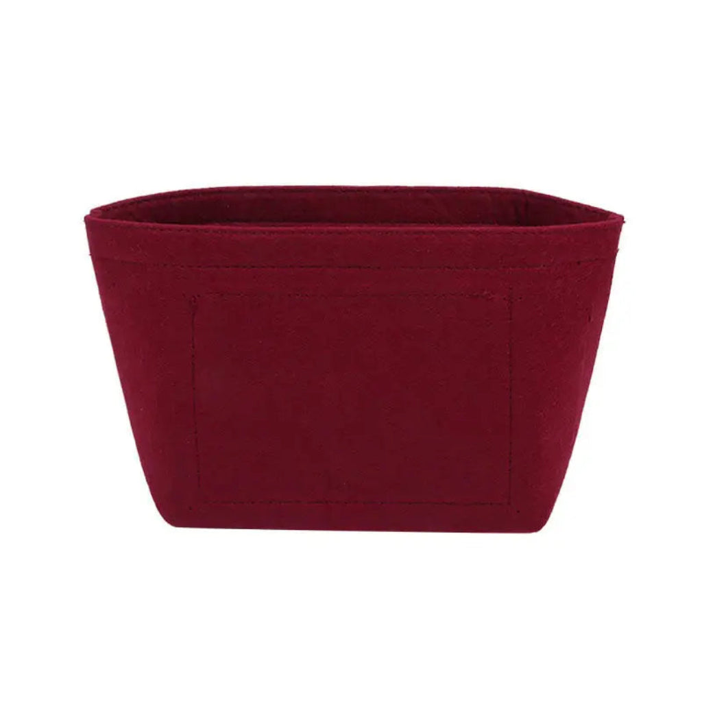 Organisateur de Sac en Feutrine – Multi-Poches, Compatible Tous Types de Sacs bordeaux