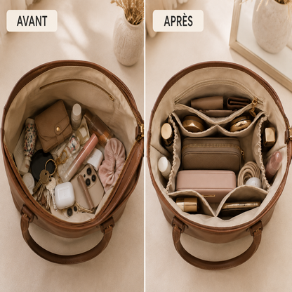 Organisateur de Sac en Satin – Structure Ajustée