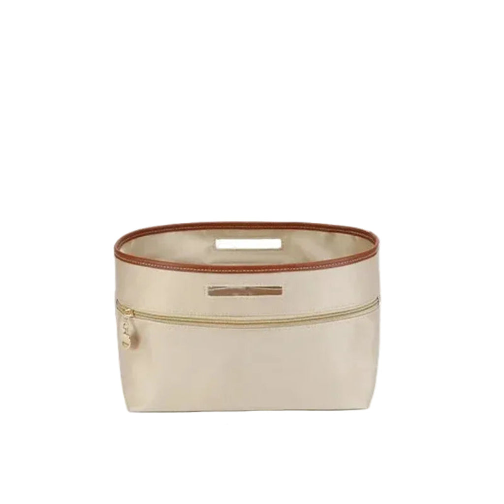 Organisateur de Sac en Satin – Structure Ajustée 23 x 16 x 14 cm beige