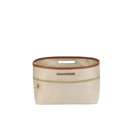 Organisateur de Sac en Satin – Structure Ajustée 27 x 19 x 14,5 cm beige