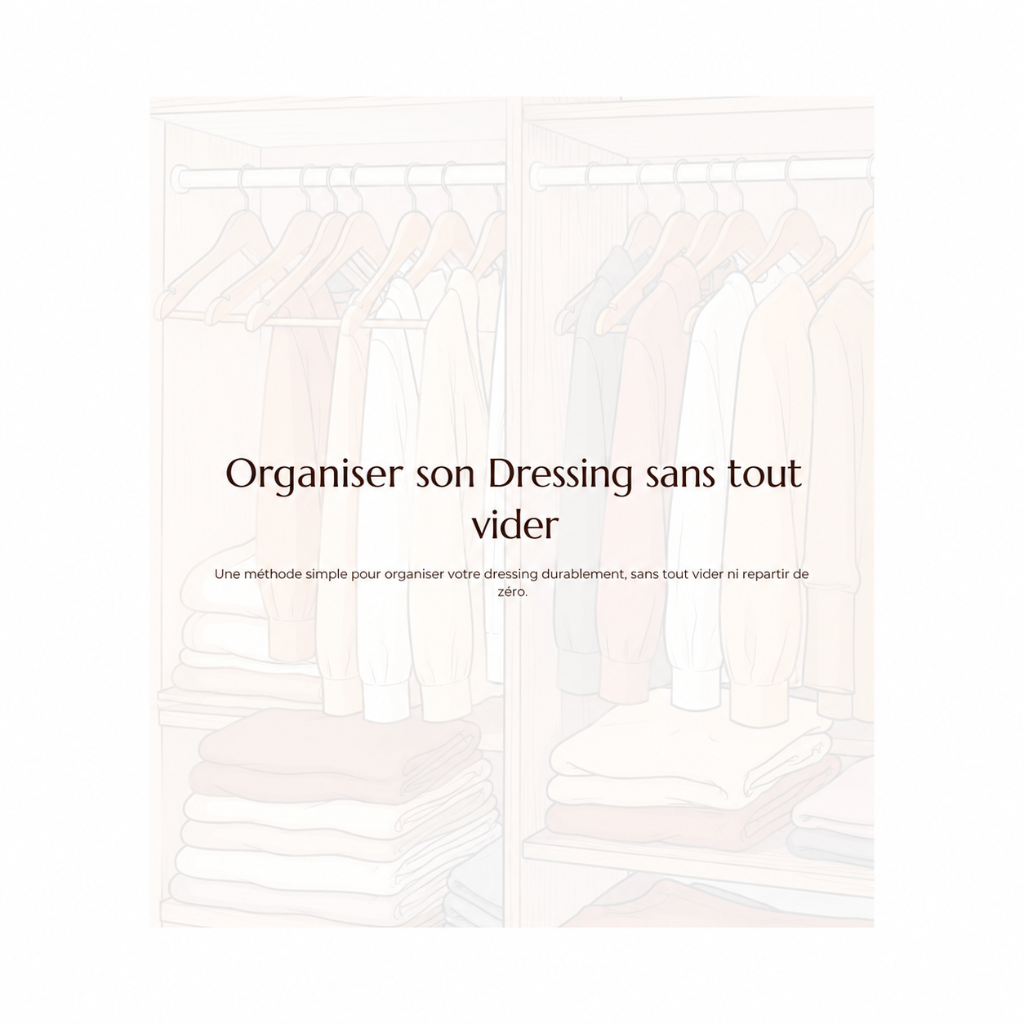 Organiser son Dressing sans tout vider
