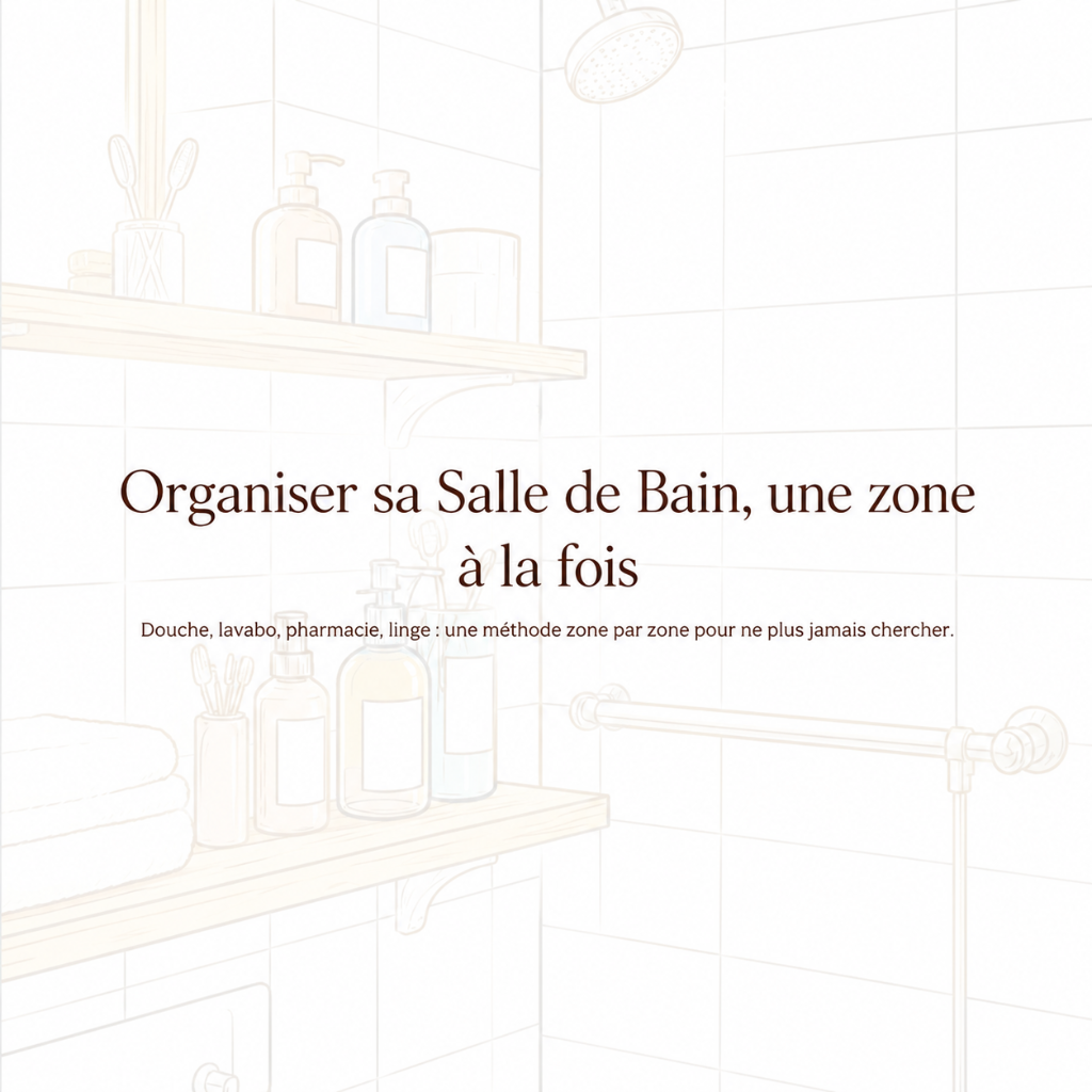 Organiser sa Salle de Bain, une zone à la fois