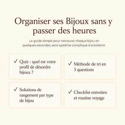 Organiser ses bijoux sans y passer des heures