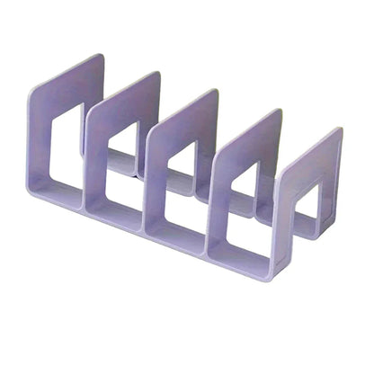 Organiseur de Bureau 4 Compartiments - Serre-Livres Plastique Moderne Violet