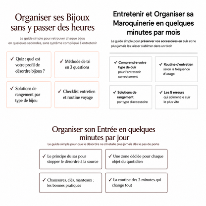 Pack Organisation Bijoux, Maroquinerie & Entrée