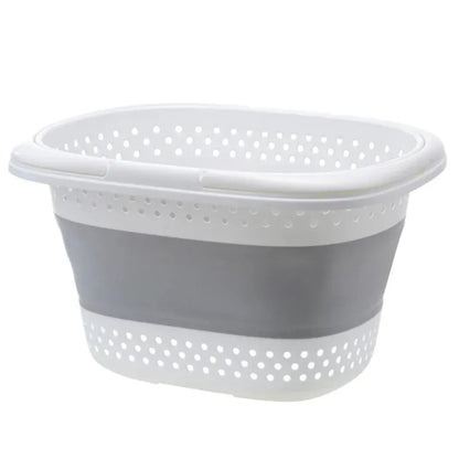 Panier à Linge Pliable en Plastique Gris – Grande Capacité, Gain de Place et Modulable