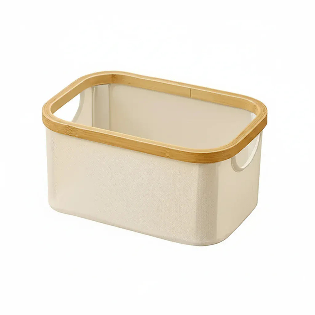 Panier de Rangement Rectangulaire en Tissu Oxford – Élégant, Pratique et Moderne pour Intérieur Beige 30x20x14cm