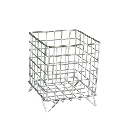 Panier de Rangement en Fer Forgé – Grande Capacité au Design Moderne Argent