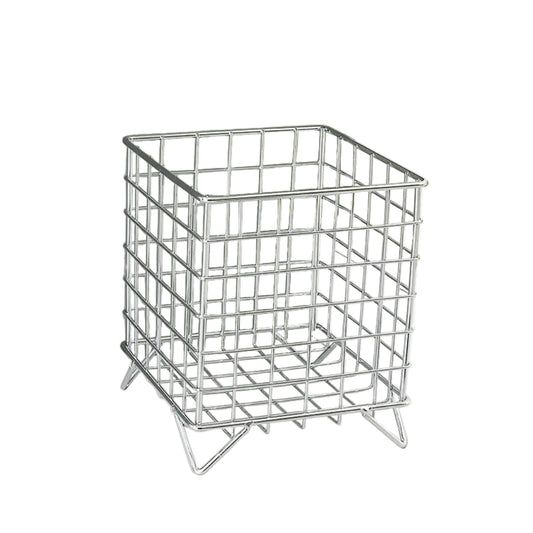 Panier de Rangement en Fer Forgé – Grande Capacité au Design Moderne Argent