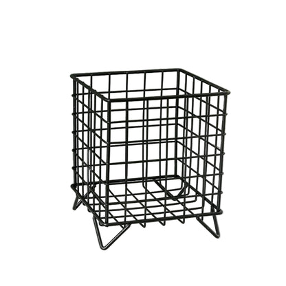 Panier de Rangement en Fer Forgé – Grande Capacité au Design Moderne Noir