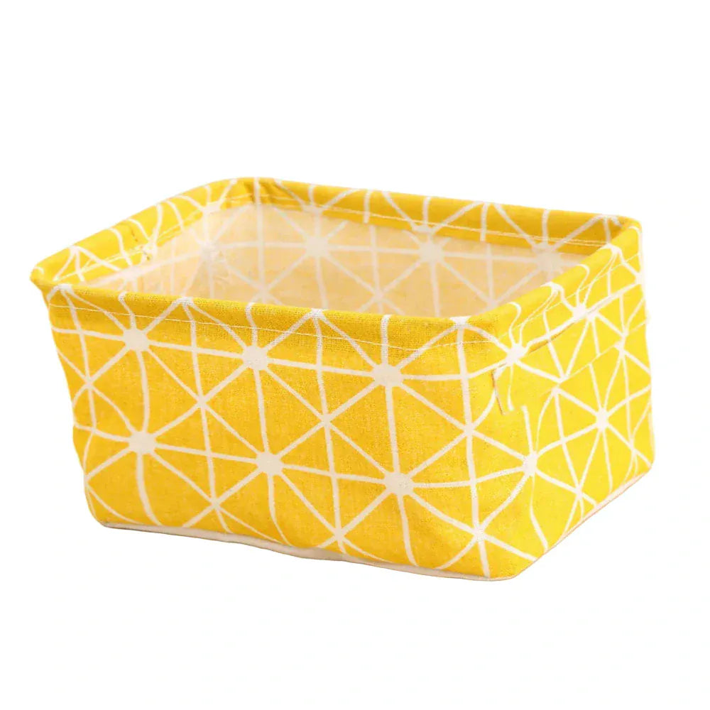 Panier de rangement jaune