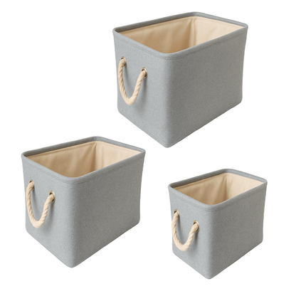 Panier de rangement à lin bleu