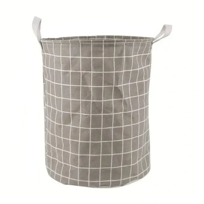 Panier de rangement petit quadrillage gris