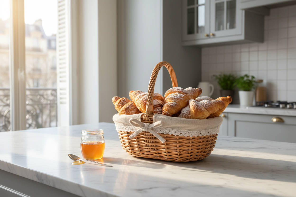 Panier en Osier – Pique-Nique Artisanal avec Couvercle et Doublure Vichy 2 