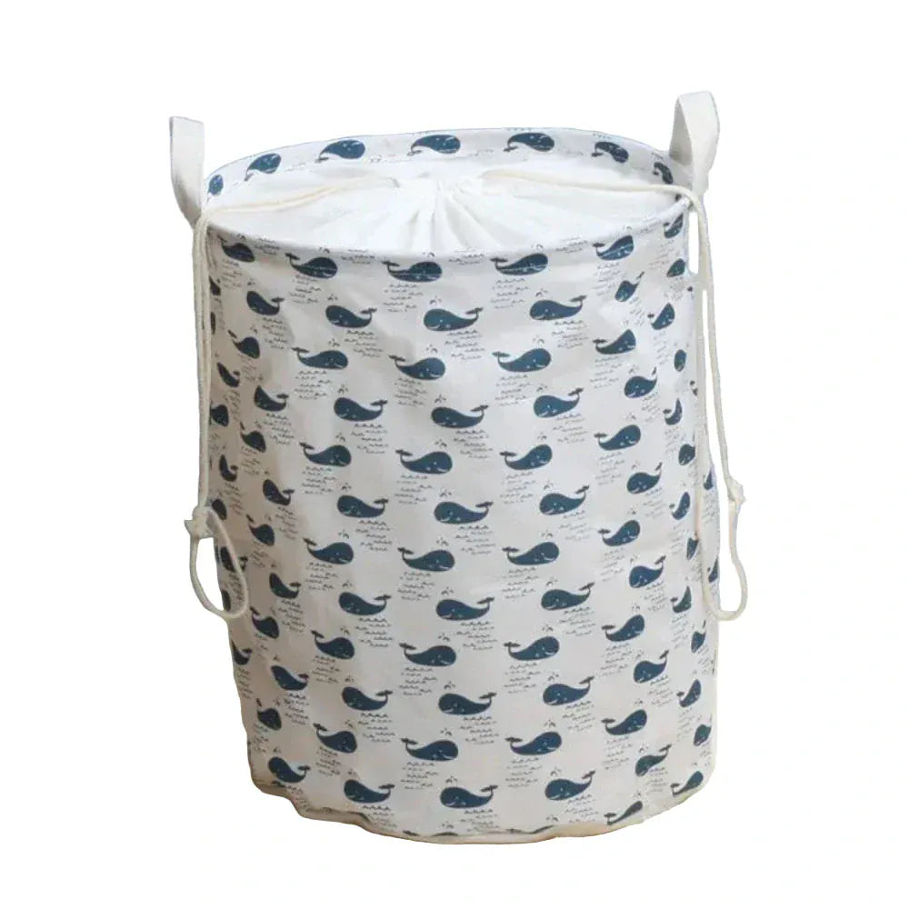 Panier à linge Baleine Bleue