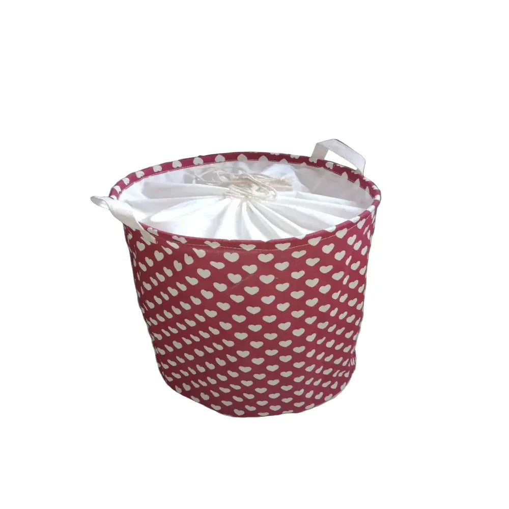 Panier à linge Coeur Blanc