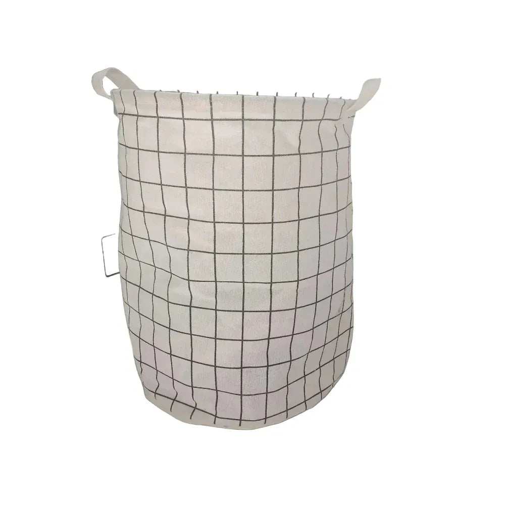 Panier à linge Quadrillage Blanc