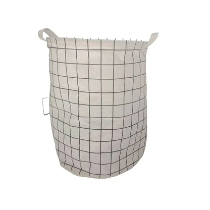 Panier à linge Quadrillage Blanc