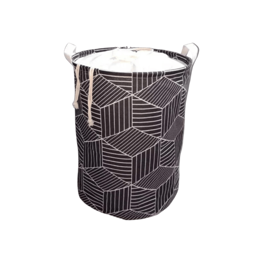 Panier à linge losange noir