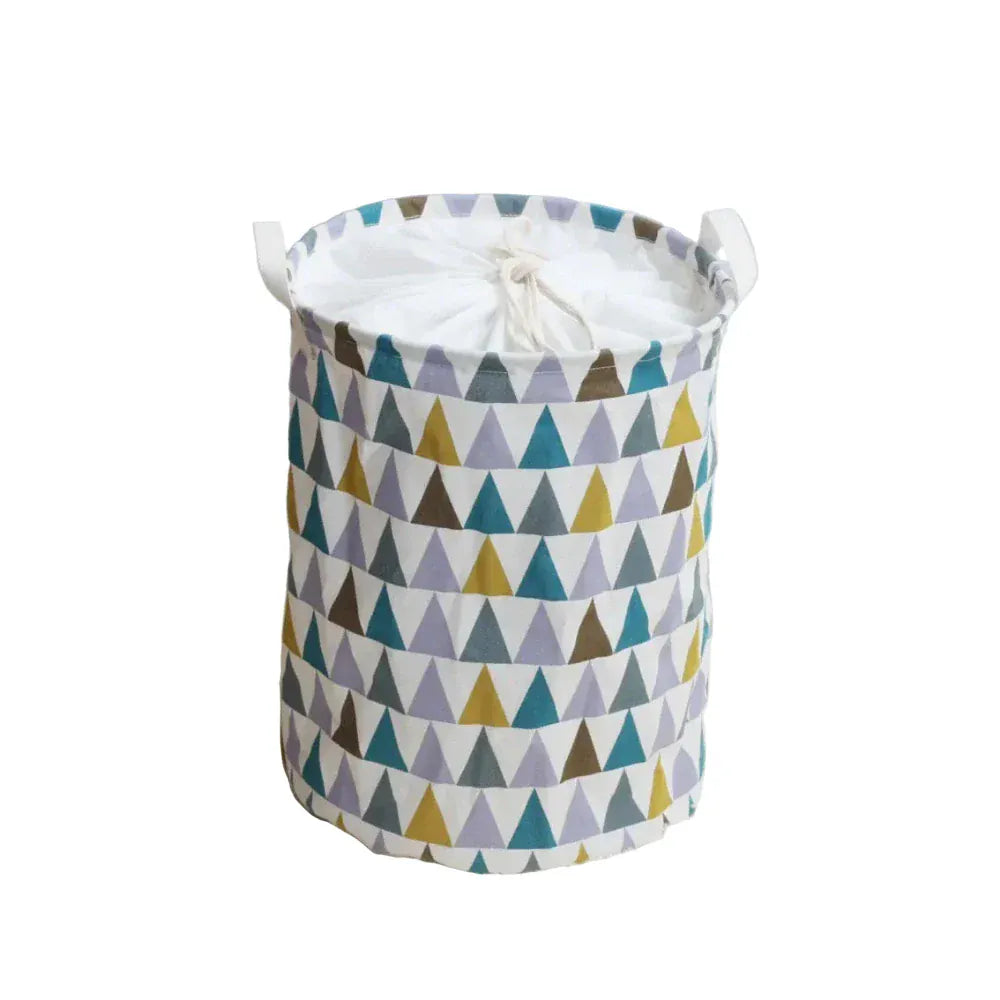 Panier à linge triangles multicolores 3