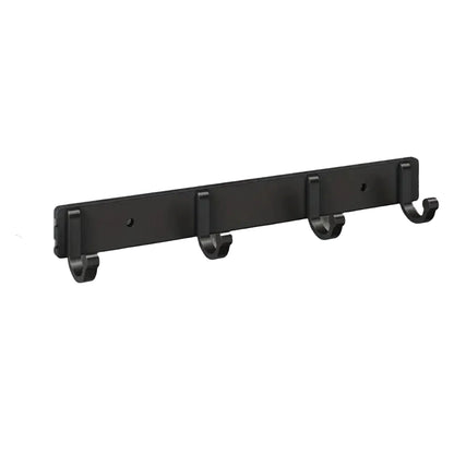 Patère Murale Design en Aluminium Noir 4 crochets – Style Moderne et Élégant