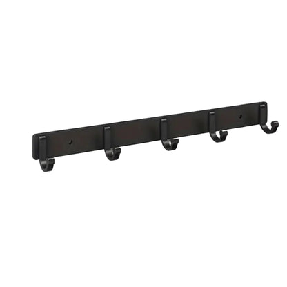 Patère Murale Design en Aluminium Noir 5 crochets – Style Moderne et Élégant