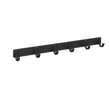 Patère Murale Design en Aluminium Noir 6 crochets – Style Moderne et Élégant