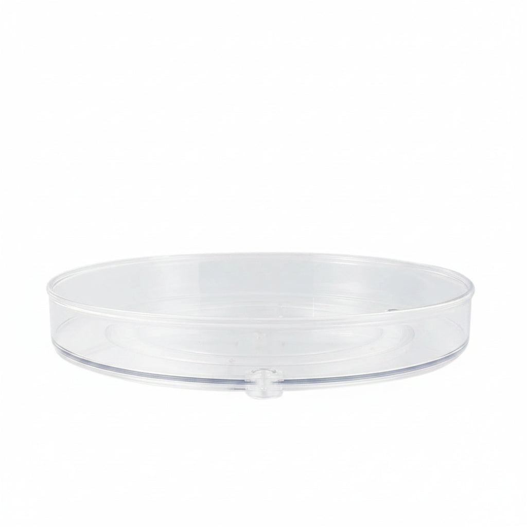Plateau Tournant Organisateur Transparent Rangement 27 x 4,3 cm