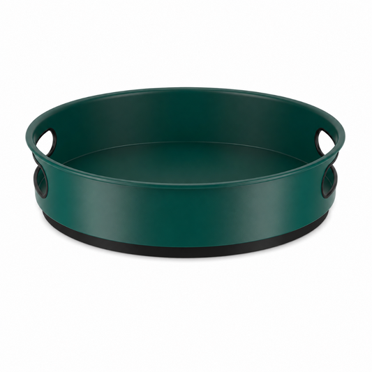 Plateau Tournant de Rangement Cuisine 360° en Inox 25cm vert