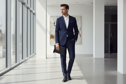 Pochette Homme PU Cuir Jacquard Embossé – Élégante & Slim 3