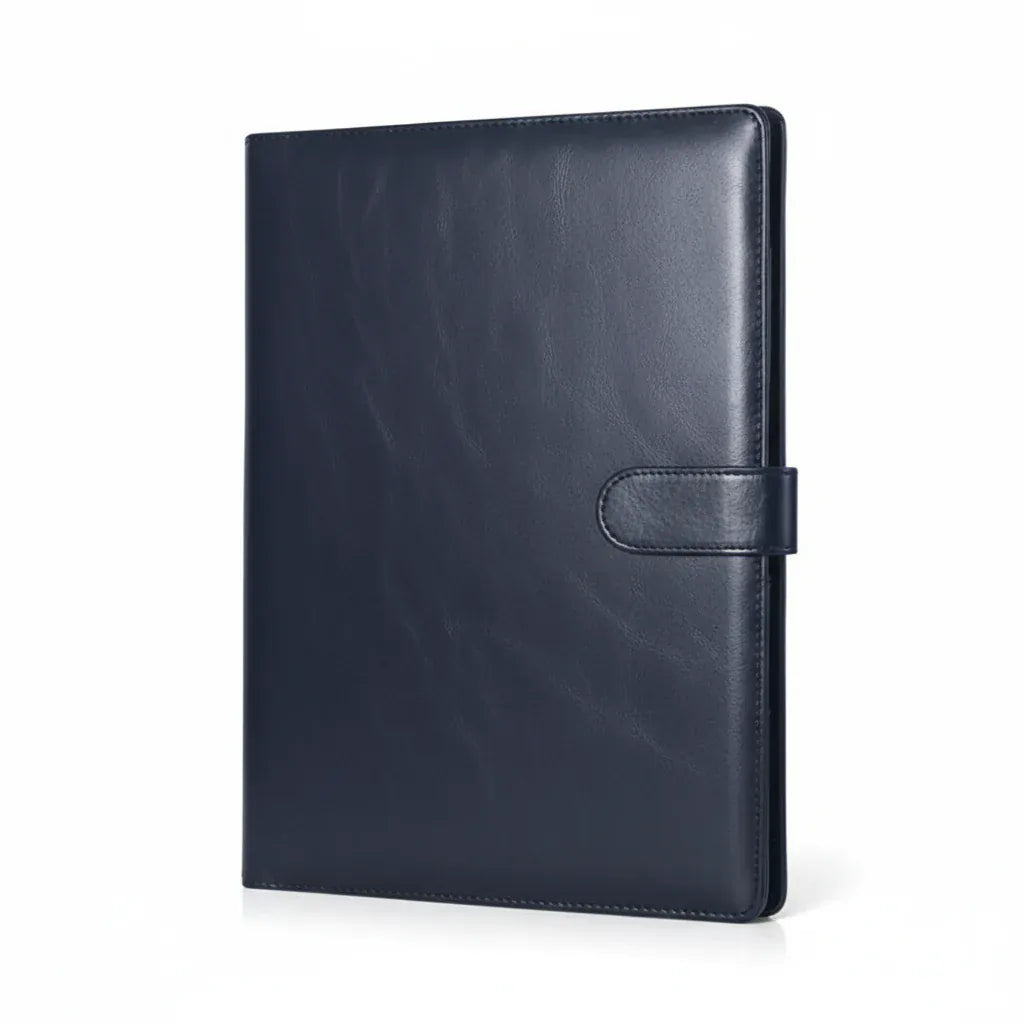 Porte-Documents Cuir A5  - Organisateur Professionnel Multifonctionnel Noir