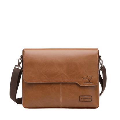 Porte-Documents Homme Professionnel Vintage Marron Clair - Sacoche Executive en Cuir PU