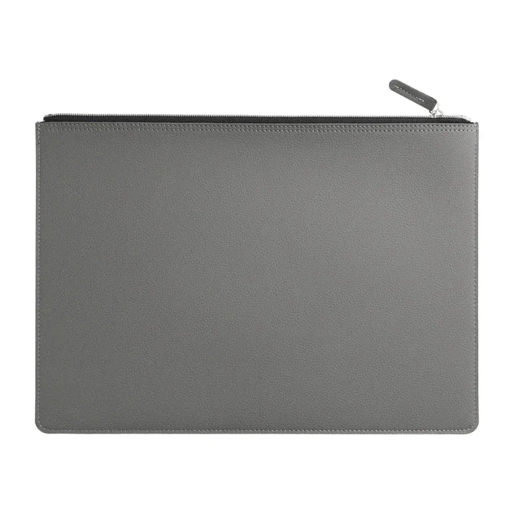 Porte-Documents Professionnel A4 en Cuir Gris